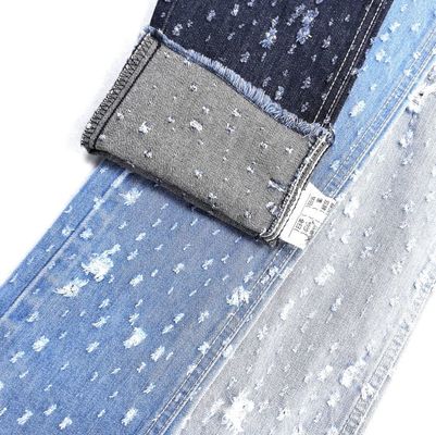 comprare Nuovo design Crochet Jacquard Stoffa di denim Verticale Filato di bambù Non Elastico Denim 9.5oz 180CM online manufacture