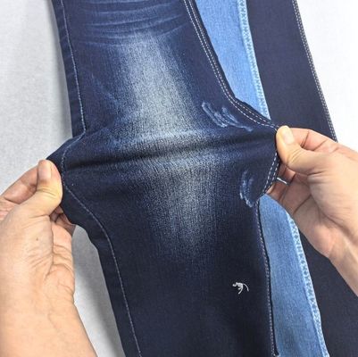comprare 9 Oz JSD3168 Tessuto satinato a alta estensione blu scuro denim per peso medio cotone 70% poliestere 28% spandex 2% online manufacture