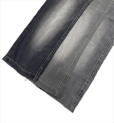 comprare Tessuto denim elasticizzato in Tencel Lyocell, tinto in filo, nero, estivo, leggero, con design slub per jeans online manufacture