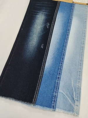 comprare Tessuto denim stile twill elasticizzato in misto cotone poliestere blu grigio 10S 9.3oz per jeans da ragazza online manufacture