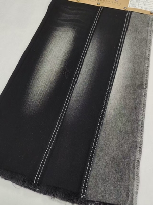 comprare Weak Stretch Dual-Core Siro Yarn Cross Slub  85%Cotton BLACKBLACK 10S Denim Fabric For Jeans Or Jacket online manufacture