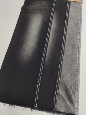 comprare 75% Cotone 8.3oz Twill di peso medio Stile NERO/NERO Tessuto denim elasticizzato 12S per jeans da donna online manufacture