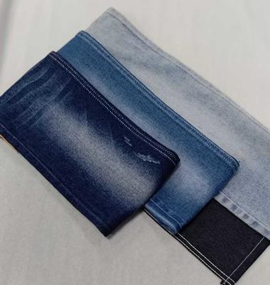 comprare 10oz Medio elastico Tondo indigo con larghezza completa 180cm costruzione 8*10/40+75 Tessuto denim JSD3078 per jeans online manufacture