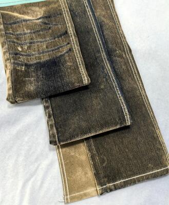 comprare Tessuto denim floccato color caffè 70% cotone 10.5oz per giacca o pantaloni autunno inverno online manufacture