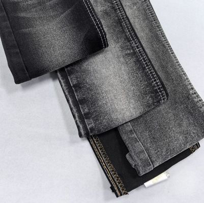 70%C 28%P 2%S Tessuto pesante in denim per uomo 11.2OZ Nero