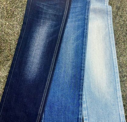 Tri-core cotone spandex blu scuro denim tessuto 11.7oz