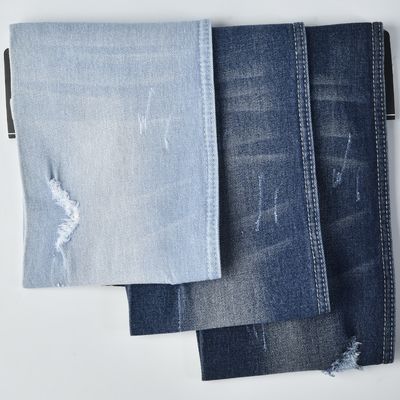 Blu scuro 10,1 oz Poliestere cotone spandex stoffa denim resistente al restringimento