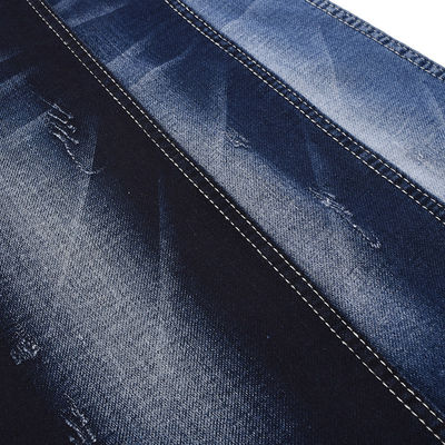 87% di cotone 12% di poliestere 1% di spandex resistente al restringimento falso denim a maglia 8,4 oz 57